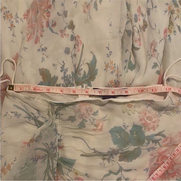 100% Silk Ralph Lauren Purple Label Victoria Floral-Print A-Line Silk Maxi Skirt - Picture 9 of 12